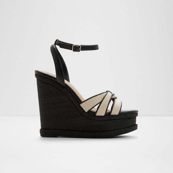 ALDO Women's Black Wedge Sandals