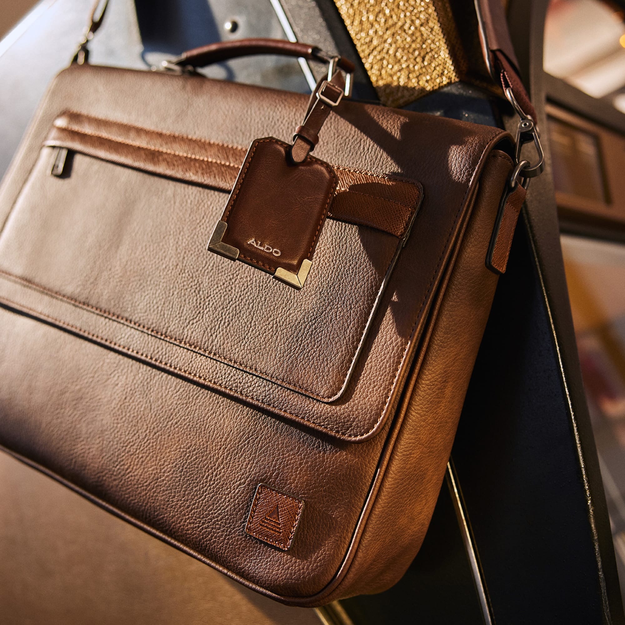 Aldo leather messenger bag store